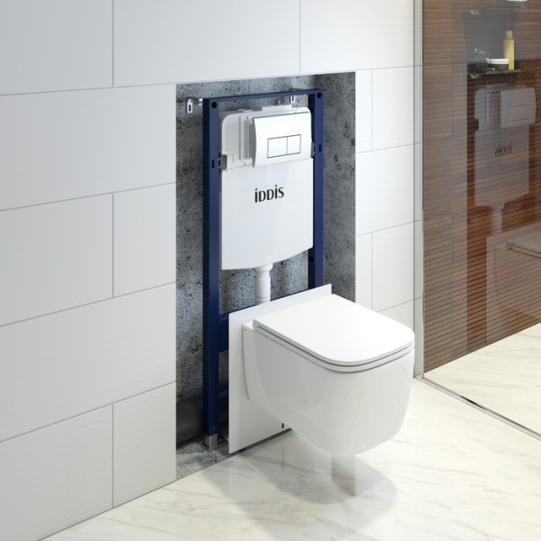 Инсталляция с унитазом с клавишей смыва хром Iddis (BASBR01i73)