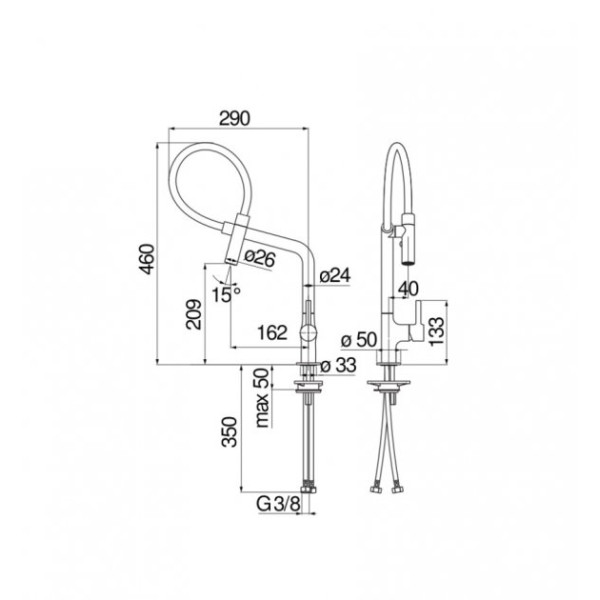 Смеситель для кухни Nobili Lamp хром (MP119400CR) Смеситель для кухни Nobili Lamp хром (MP119400CR)