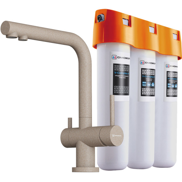 Комплект Omoikiri Nagano-SA-P с фильтром Pure drop Lite бежевый (4055.8028P)