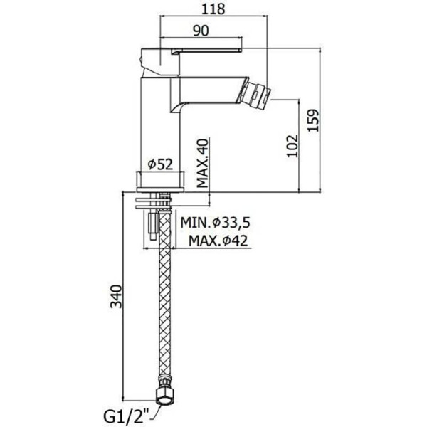Смеситель для биде Paffoni Ringo черный (RIN131NO) Смеситель для биде Paffoni Ringo черный (RIN131NO)