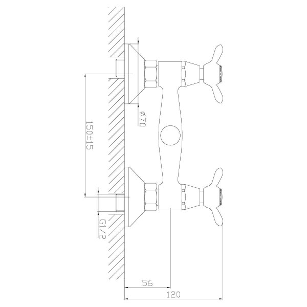 Смеситель для душа Rossinka Q02-41 с душевым комплектом (Q02-41)