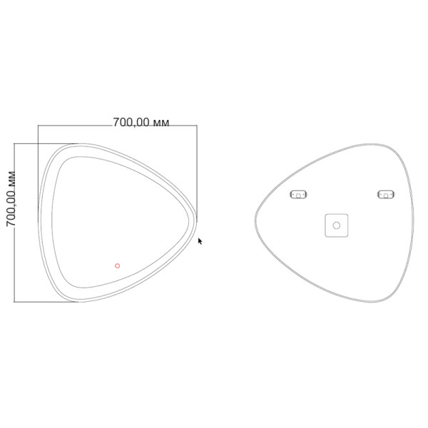 Зеркало Azario Edda 700х700 влагостойкое с подсветкой и диммером, с гравировкой (CS00063649) Зеркало Azario Edda 700х700 влагостойкое с подсветкой и диммером, с гравировкой (CS00063649)