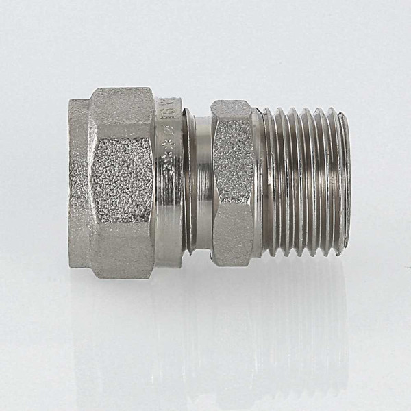 Соединение прямое 16*3/4"Н Valtec (обжим) (VTm.301.N.001605) Соединение прямое 16*3/4"Н Valtec (обжим) (VTm.301.N.001605)
