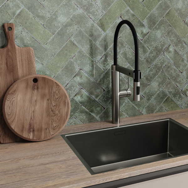 Смеситель для кухни WasserKRAFT с гибким изливом хром (A8827)