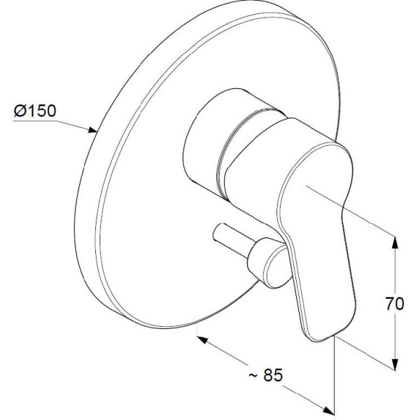 Смеситель для душа Kludi Pure&Easy (374190565) Смеситель для душа Kludi Pure&Easy (374190565)