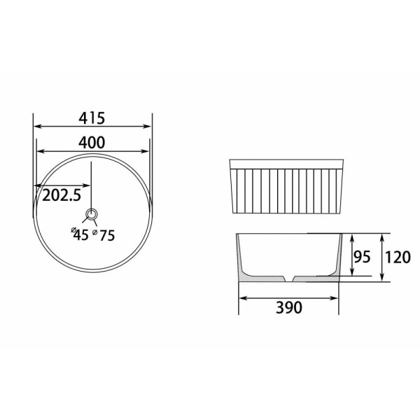 Раковина накладная Abber Bequem белая (AC2114)