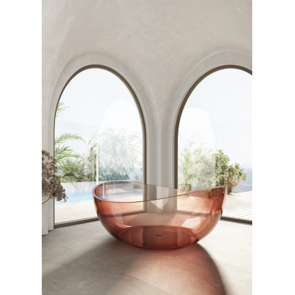 Ванна прозрачная Abber Kristall 150x150 розовая (AT9705Koralle) Ванна прозрачная Abber Kristall 150x150 розовая (AT9705Koralle)