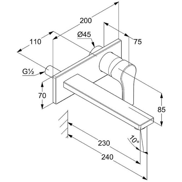 Смеситель для раковины Kludi Zenta SL хром, внешняя часть (482480565) Смеситель для раковины Kludi Zenta SL хром, внешняя часть (482480565)