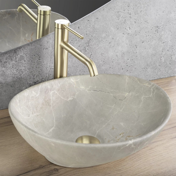 Раковина накладная REA Sofia Beige matt 41x34,5x15 мрамор матовая (REA-U6360) Раковина накладная REA Sofia Beige matt 41x34,5x15 мрамор матовая (REA-U6360)
