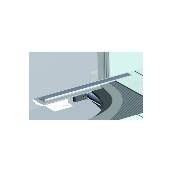 Желоб Berges водосток C1 Norma 800, матовый хром, S-сифон D50 H60 боковой (090139)