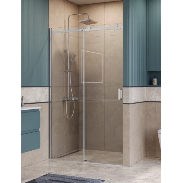 Душевая дверь BelBagno Soft Close-2 120x200 стекло прозрачное, профиль хром глянцевый (SOFT_CLOSE-2-BF-1-120-C-Cr)