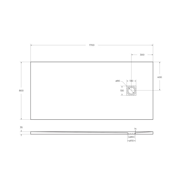 Душевой поддон BelBagno Uno 170x80x3,5 белый (TRAY-MR-UNO-AH-170/80-3,5-W-NO)