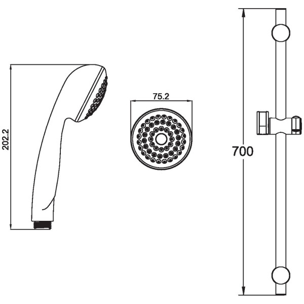 Душевой гарнитур Esko хром (SSS751)