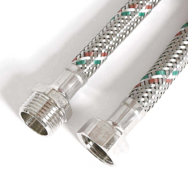 Подводка гибкая Uni-Fitt 600 мм 1/2" НВ DN 8 оплётка из нерж. стали (501S2006) Подводка гибкая Uni-Fitt 600 мм 1/2" НВ DN 8 оплётка из нерж. стали (501S2006)