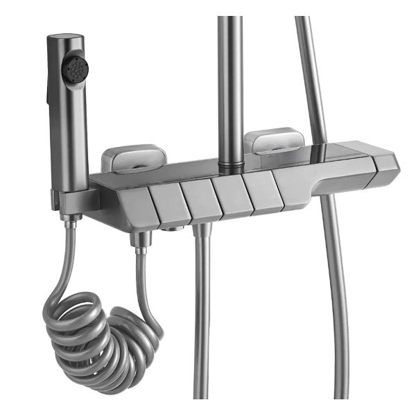 Душевая система термостатическая на четыре режима Rea Rob Nicel (REA-P6624)