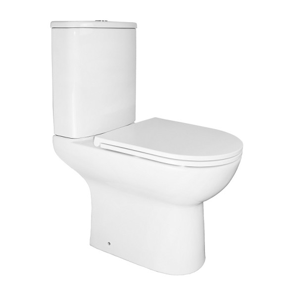 Унитаз напольный Kano безободковый с бачком с сиденьем микролифт (93590)