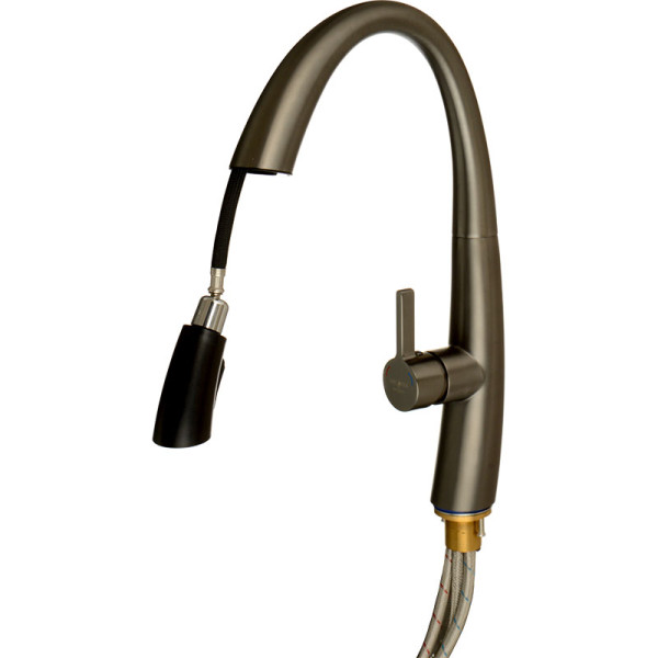 Смеситель для кухни Melodia della vita Perfetto с выдвижным изливом, оружейная сталь (MDV30207gn) Смеситель для кухни Melodia della vita Perfetto с выдвижным изливом, оружейная сталь (MDV30207gn)