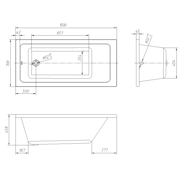 Ванна ABS Loranto Novaro La 150x70 (CS00078487)