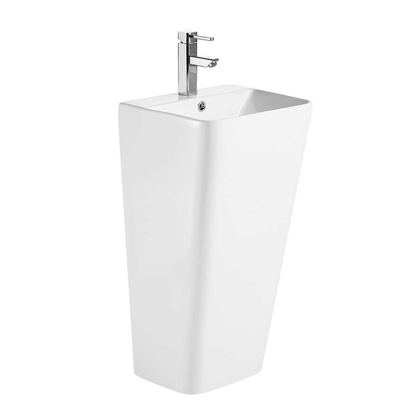 Раковина напольная Azario Fretta Square 44x83,5x38 белая (AZ-302)