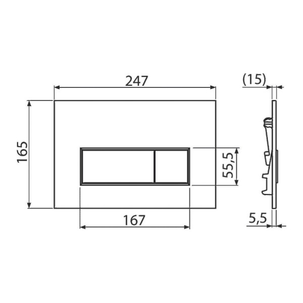 Клавиша смывная Alcaplast золото матовое (M57-G-M)