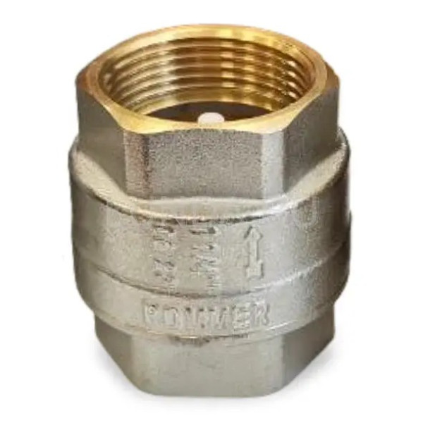 Клапан обратный вертикальный 3/4" Rommer с пластиковым седлом (никель) RVC-0002-000020