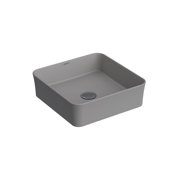 Раковина накладная Berges Ego SL 38x38 см матовая серая (181060) Раковина накладная Berges Ego SL 38x38 см матовая серая (181060)