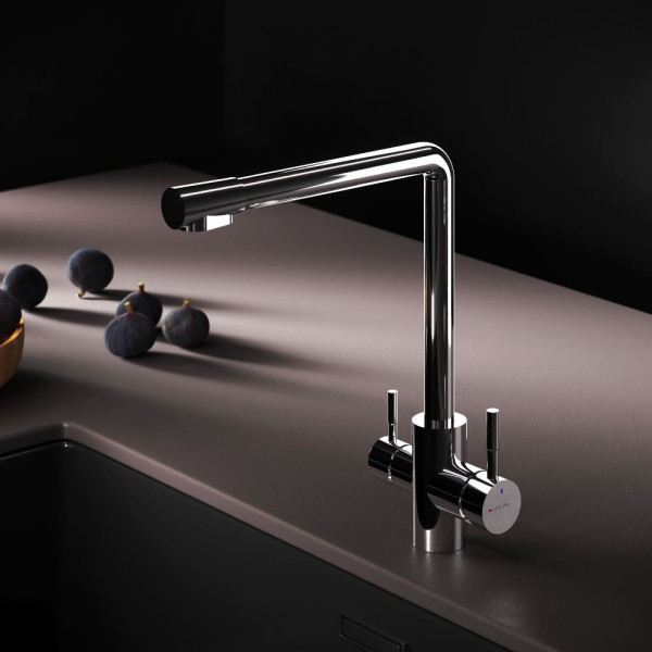 Смеситель для кухни AM.PM X-Joy S с L-изливом с каналом для питьевой воды хром (F85B05700) Смеситель для кухни AM.PM X-Joy S с L-изливом с каналом для питьевой воды хром (F85B05700)