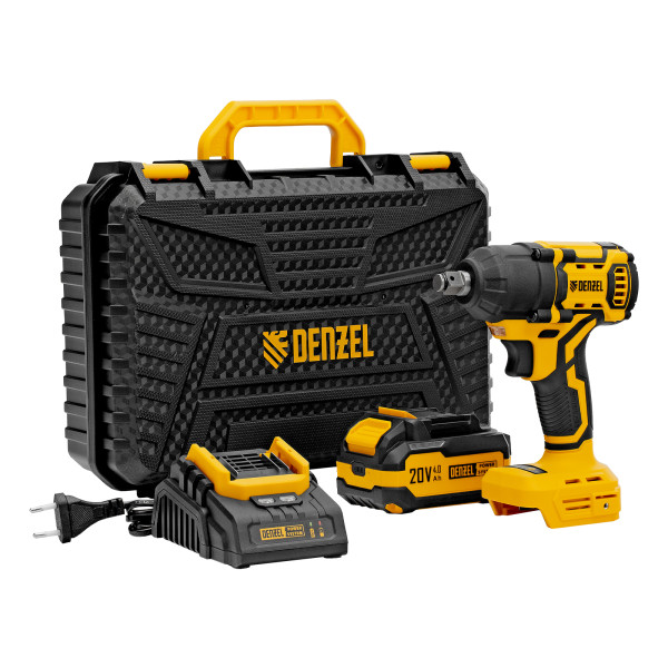 Гайковерт ударный аккумуляторный бесщеточный Denzel CIWH-BL-20-500, Li-Ion, 20 В (26524) Гайковерт ударный аккумуляторный бесщеточный Denzel CIWH-BL-20-500, Li-Ion, 20 В (26524)