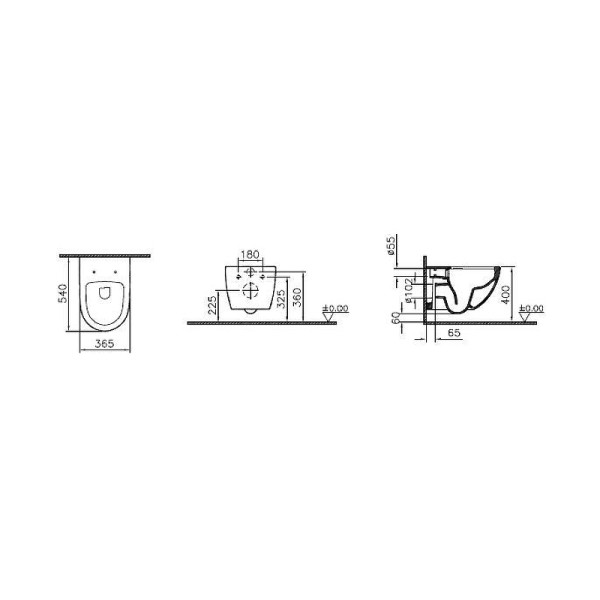 Комплект унитаз с инсталляцией Vitra Sento L-Box (9830B003-7207)