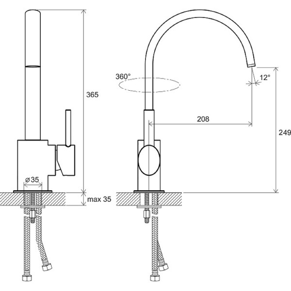 Смеситель для кухни Ravak Freedom FM 016.00 хром (X070090) Смеситель для кухни Ravak Freedom FM 016.00 хром (X070090)