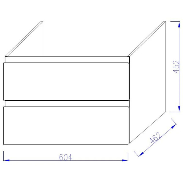Тумба подвесная Jacob Delafon Madeleine 60 черный глянец (EB2052-J52)