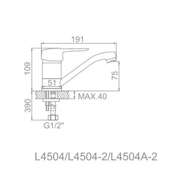 Смеситель для кухни Ledeme (L4504) Смеситель для кухни Ledeme (L4504)