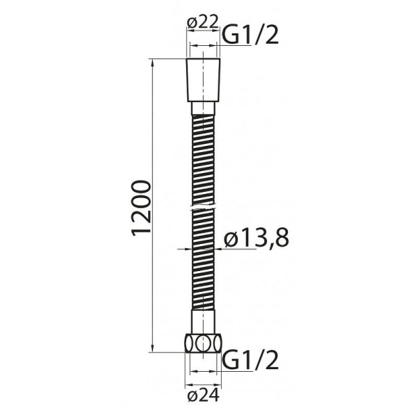 Шланг душевой Cezares 120 см хром (CZR-C-FMDC2-120-01) Шланг душевой Cezares 120 см хром (CZR-C-FMDC2-120-01)