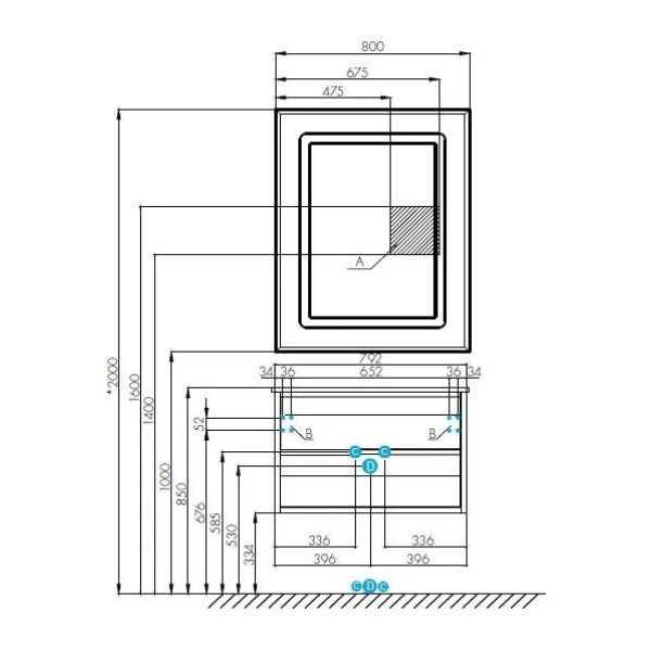 Тумба-умывальник Aquaton Римини 80 NEW /1A722931AG010 Раковина Айрис 80 (1A2267K3RN010)
