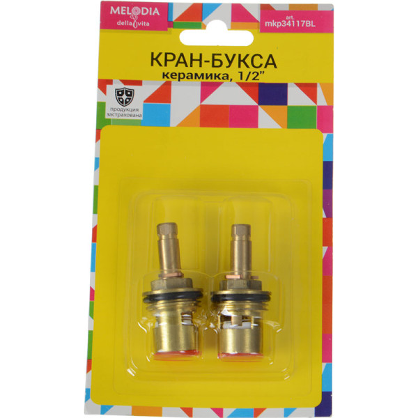 Кран-букса Melodia керамика 1/2" квадрат 30гр (подх. к Ex-Promt) 2шт/уп (MKP34117BL)