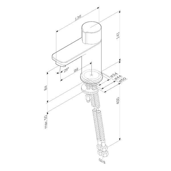 Смеситель для раковины AM.PM X-Joy черный (F85A02522)