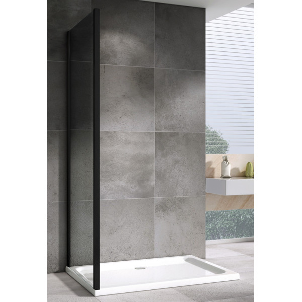 Душевое ограждение Abber Diamant 100x195 стекло матовое, профиль черный (S100BM) Душевое ограждение Abber Diamant 100x195 стекло матовое, профиль черный (S100BM)