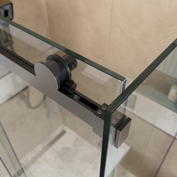 Душевой уголок BelBagno Soft Close-2 160x80x200 стекло прозрачное, профиль оружейная сталь матовая (SOFT_CLOSE-2-AH-1-160/80-C-GM) Душевой уголок BelBagno Soft Close-2 160x80x200 стекло прозрачное, профиль оружейная сталь матовая (SOFT_CLOSE-2-AH-1-160/80-C-GM)