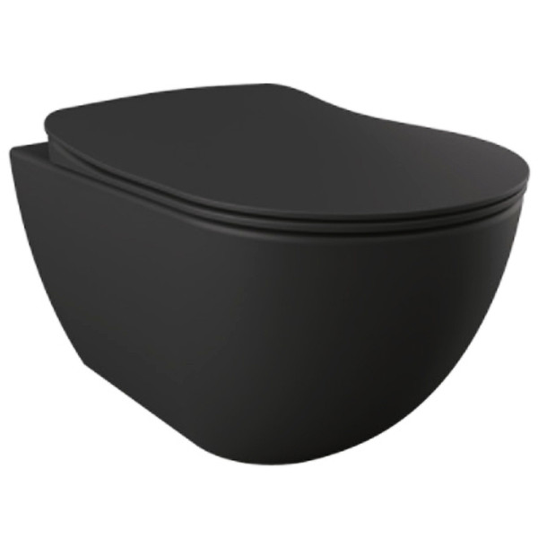 Унитаз подвесной Creavit Free 35,5x51x35 черный матовый (FE320-11SM00E-0000) Унитаз подвесной Creavit Free 35,5x51x35 черный матовый (FE320-11SM00E-0000)