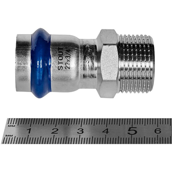 Переход 22х3/4"Н Stout SSS-2021 ВПр-НР (нерж.ст., пресс) SSS-2021-002234 Переход 22х3/4"Н Stout SSS-2021 ВПр-НР (нерж.ст., пресс) SSS-2021-002234