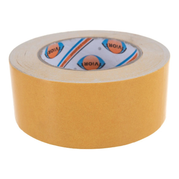 Лента клейкая двусторонняя на тканевой основе Aviora 50 мм x 25 м (белая) (303-008)