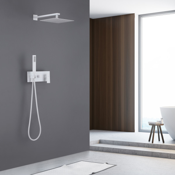 Душевая система Abber Daheim  белый матовый (AF8218W)