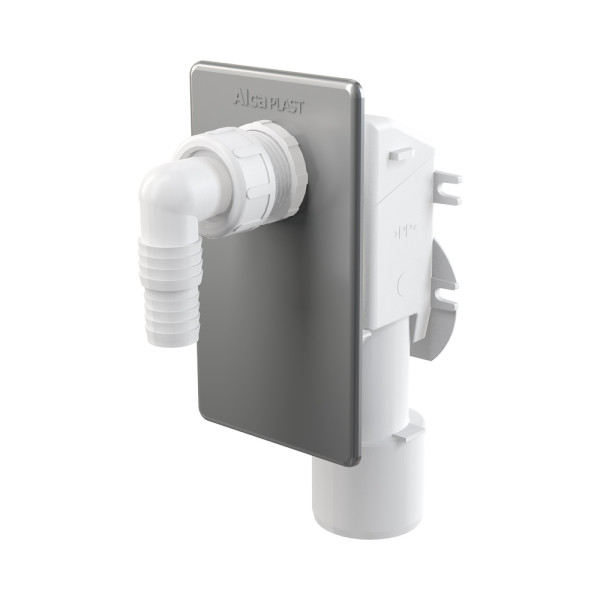 Сифон для стиральной машины Alcaplast под штукатурку, нержавеющая сталь (APS3)