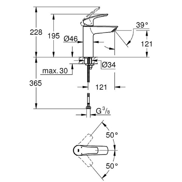 Смеситель для раковины Grohe Eurosmart хром (23324003) Смеситель для раковины Grohe Eurosmart хром (23324003)
