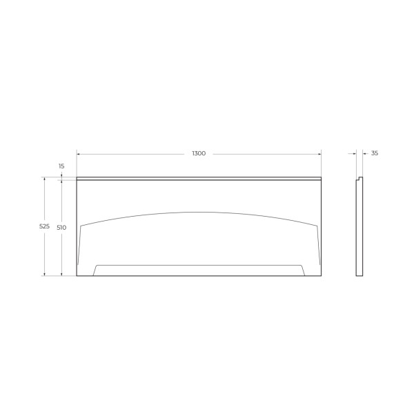 Экран фронтальный Cezares Eco 130x52,5x3,5 белый (ECO-130-SCR-W37)