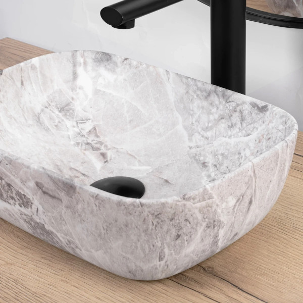 Раковина накладная REA Belinda mini Stone mat 36x25x11,5 мрамор (REA-U3321) Раковина накладная REA Belinda mini Stone mat 36x25x11,5 мрамор (REA-U3321)