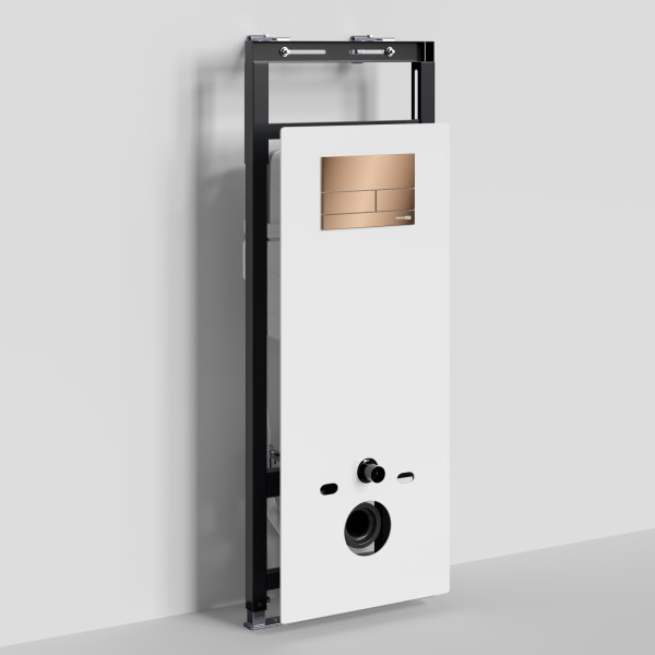 Инсталляция для унитаза WasserKRAFT Salm с клавишей смыва золото розовое (27TLT.010.ME.WH.RG04)