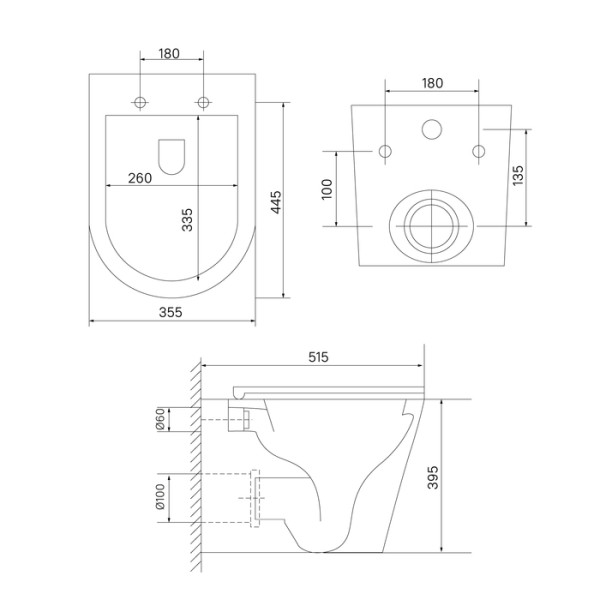Инсталляция с унитазом с клавишей смыва Iddis (BASRNU6i73)