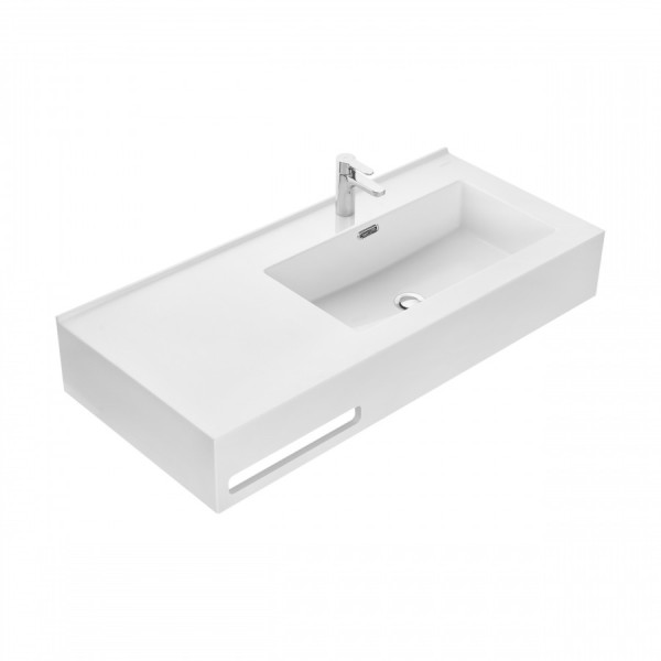 Раковина подвесная Aquaton Квадро Про 100x45x16,5 R белый (1.A733.2.31Q.A01.R)