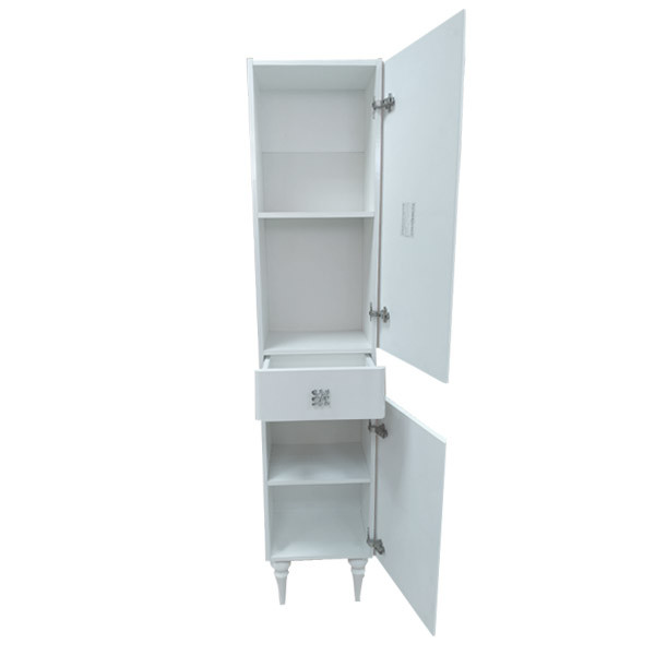 Пенал напольный Comforty Монако 400x1950x325 белый глянцевый (00-00001629)